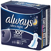 Прокладки ALWAYS Ultra Night 7шт (24)